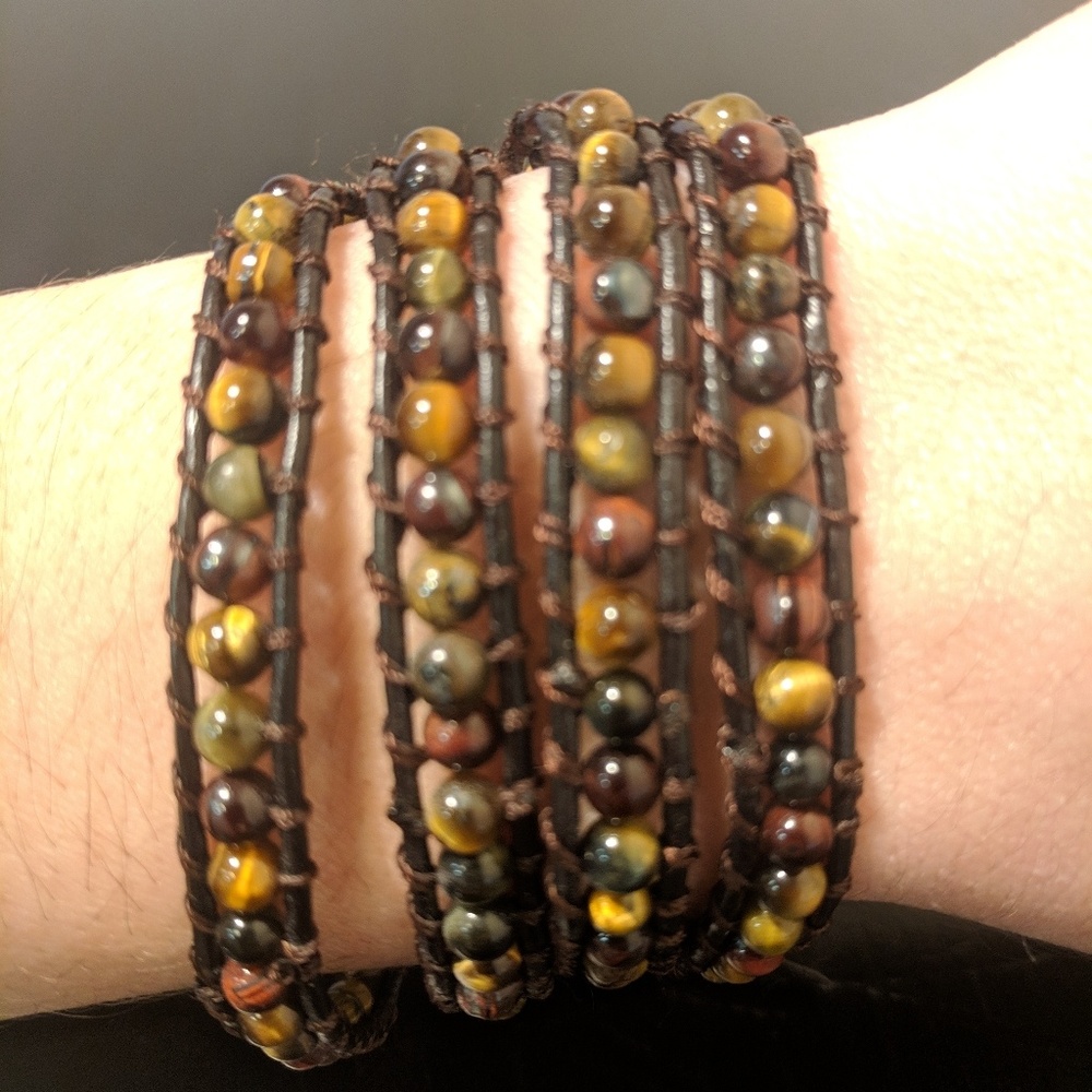 Multi-Colored Stone Wrap Bracelet - Picture 5 of 5